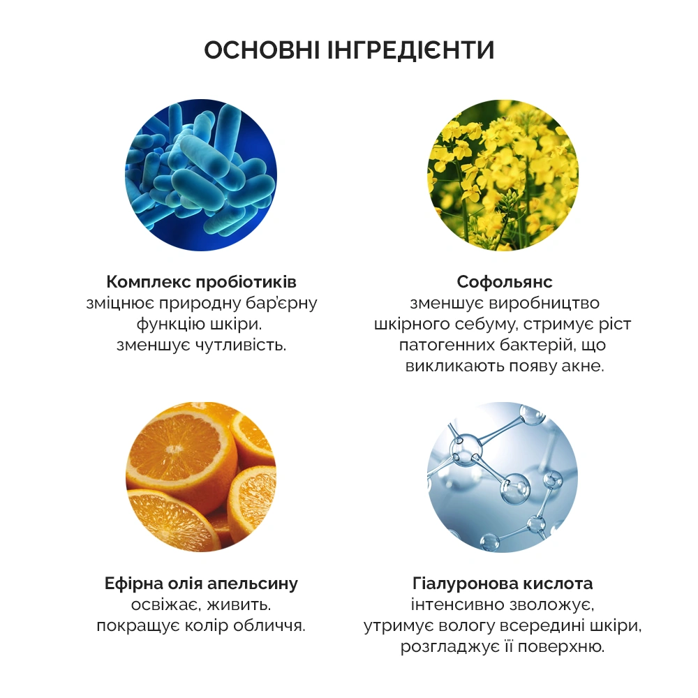 Кремова пінка для вмивання з пробіотиками